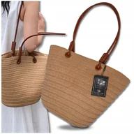 Torebki damskie - Torba Torebka Plażowa BAD&BAGS Na Plażę Piknik Damska Na Ramię Shopper Duża - miniaturka - grafika 1