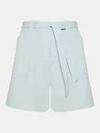 Spodenki damskie - Guess Szorty materiałowe W5GD0I WH9Y2 Błękitny Classic Fit - miniaturka - grafika 1