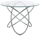 Stoły - Stół okrągły FI100 ORBIT szkło transparentne/chrom Signal - miniaturka - grafika 1