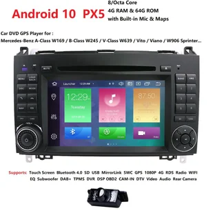 AliExpress 2Din Android10 PX5 8 rdzeń odtwarzacz CarDVD dla Mercedes Benz B klasa B200 klasa W169 W245 Viano - Motoryzacja Outlet - miniaturka - grafika 1