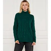 Swetry damskie - Tommy Hilfiger Wełniany golf | Regular Fit - miniaturka - grafika 1