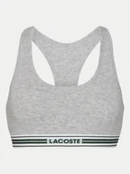 Koszulki sportowe damskie - Lacoste Biustonosz top IF8179 Szary - miniaturka - grafika 1