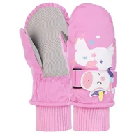 Rękawiczki dla dzieci - Rękawiczki Dziecięce Zimowe Jednopalczaste Ocieplane Jednorożec MORAJ 17 cm - miniaturka - grafika 1