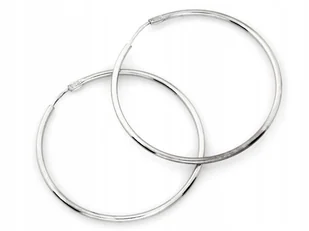 Kolczyki 925 Srebro Rodowane Koła 25mm Szarniry 0.85g Damskie Na Prezent - Kolczyki - miniaturka - grafika 1