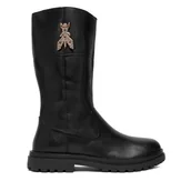 Kozaki damskie - Kozaki Patrizia Pepe PPK858.31 D Czarny - miniaturka - grafika 1