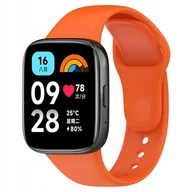 Akcesoria do smartwatchy - Pasek Bizon Strap Watch Dots do Xiaomi Redmi Watch 3 Active, pomarańczowy - miniaturka - grafika 1