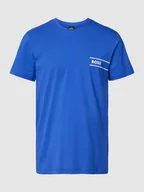 Piżamy męskie - T-shirt z detalem z logo - miniaturka - grafika 1
