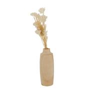 Sztuczne kwiaty - Drewniany wazon z bukietem suszonych kwiatów Faya, 30 cm - miniaturka - grafika 1
