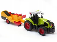 Samochody i pojazdy dla dzieci - TRAKTOR CIĄGNIK MASZYNA ROLNICZA PRZYCZEPA DŹWIĘK - miniaturka - grafika 1