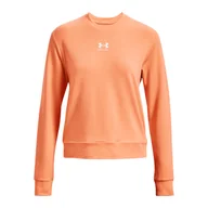 Bluzy damskie - Damska Bluza UNDER ARMOUR RIVAL TERRY CREW 1369856-868 – Pomarańczowy - miniaturka - grafika 1