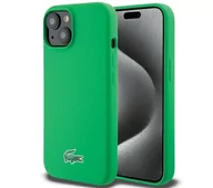 Etui i futerały do telefonów - Lacoste LCHMP15SSLON Hardcase Silicone MagSafe do iPhone 15 Zielony - miniaturka - grafika 1