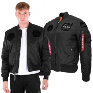 Odzież taktyczna i umundurowanie - Kurtka Alpha Industries MA-1 VF NASA 166107 404 - All Black - miniaturka - grafika 1