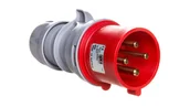 Gniazdka elektryczne - Wtyczka przenośna 32A 4P 400V czerwona IP44 TURBO SHARK 024-6TT - miniaturka - grafika 1
