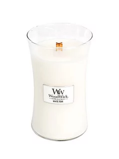 Świece - WoodWick Duża świeca zapachowa - White Teak - 609,5 g - grafika 1