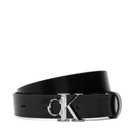 Paski - Pasek Damski Calvin Klein Facet Ck Buckle Shiny Strap 25Mm LV04F7080G Czarny - miniaturka - grafika 1