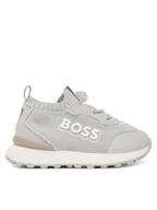 Buty dla chłopców - BOSS Sneakersy J52828 S Szary - miniaturka - grafika 1