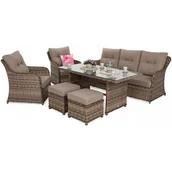 Meble ogrodowe - Meble ogrodowe technorattanowe Bergamo Ginger / Brown Melange - miniaturka - grafika 1