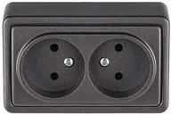 Gniazdka elektryczne - SOCKET RP16-020 2VIET O PLAST ANTHR SL+ - miniaturka - grafika 1