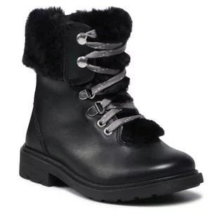Buty dla dziewczynek - Trapery CLARKS - Astrol Hiker T 261616806 Black Leather - grafika 1