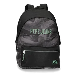 Pepe Jeans Davis plecak na laptopa, podwójna kieszeń, regulowany, 15,6 cala, czarny, 31 x 44 x 17,5 cm, poliester, 20,46 l - Koszulki i topy damskie - miniaturka - grafika 1