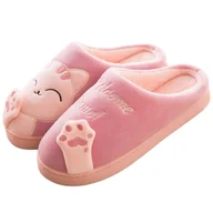 Kapcie damskie - Kapcie Damskie Welcome Home z kotem Pudrowy Róż 38/39 - miniaturka - grafika 1