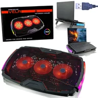 Podkładki chłodzące pod laptopa - AABCOOLING VELA CICHA PODSTAWKA CHŁODZĄCA DO LAPTOPA PODKŁADKA NOTEBOOK RGB USB 10-17" - miniaturka - grafika 1