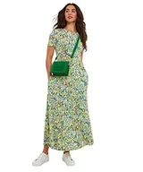 Sukienki - Joe Browns Damska sukienka midi z krótkim rękawem z dżerseju, zielona, 10, ZIELONY, 36 - miniaturka - grafika 1