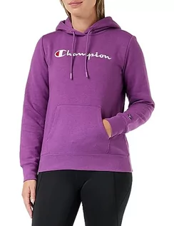 Bluzy damskie - Champion Legacy American Classics W-Light Powerblend Fleece Damska bluza z kapturem, Fioletowy Zestaw, XS - grafika 1