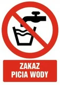 Akcesoria BHP - Tabliczka Zakaz picia wody 10x15cm PCV1 - miniaturka - grafika 1