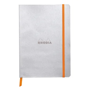 Notatnik Rhodia A5, miękka oprawa, kropki, Srebrny - Notesy i bloczki - miniaturka - grafika 1