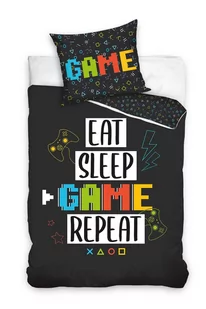 Pościel bawełniana, Carbotex, gamer, 160x200 + 70x80 cm - Pościel - miniaturka - grafika 1