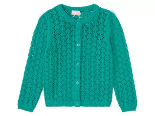 Bluzy dla dziewczynek - LUPILU LUPILU Krótki kardigan dziewczęcy z bawełny (86/92, Zielony) 4055334516099 - grafika 1