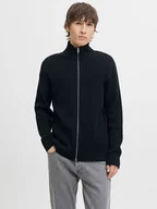 Swetry męskie - Jack & Jones Kardigan w kolorze czarnym - miniaturka - grafika 1