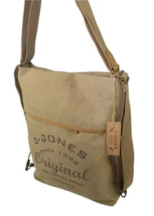 Torba JENNIFER JONES CANVAS Z Elementami Skórzanymi SŁOMIANA JJ4558 - Torby męskie - miniaturka - grafika 4