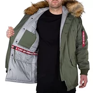 Kurtki męskie - ALPHA INDUSTRIES Męska kurtka dziecięca Arctic Discoverer, Ciemny oliwkowy, S - miniaturka - grafika 1