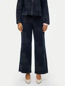 Spodnie damskie - Vero Moda Jeansy Remy 10321077 Granatowy Wide Leg - miniaturka - grafika 1
