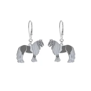 Kolczyki srebrne Vanner Koń Cygański GRAWER - MEJK Jewellery - Kolczyki - miniaturka - grafika 1