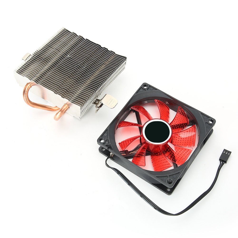 Złącze 3-pinowe chłodnicy procesora do komputera PC z oświetleniem, 2 mosiężne..