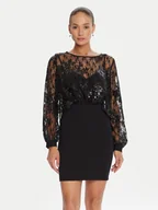 Sukienki - Rinascimento Sukienka koktajlowa CFC0125098003 Czarny Regular Fit - miniaturka - grafika 1