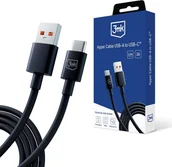Kable USB - 3mk Hyper USB-A - C 1.2m 5A czarna - miniaturka - grafika 1