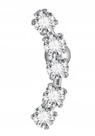 Kolczyki - Kolczyk do Ucha PIERCING Helix Cyrkonie Stal Ch 316L - miniaturka - grafika 1