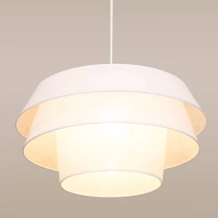 Britop LAMPA wisząca AMAR 160950104 abażurowa OPRAWA okrągły ZWIS loft biały - Lampy sufitowe - miniaturka - grafika 1