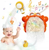 Zabawki do kąpieli - MASZYNKA DO ROBIENIA PIANY BANIEK W WANNIE ZABAWKA DO KĄPIELI KRAB MUZYKA - miniaturka - grafika 1