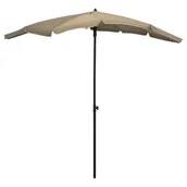 Parasole ogrodowe - vidaXL Parasol ogrodowy na słupku, 200x130 cm, kolor taupe 315554 - miniaturka - grafika 1