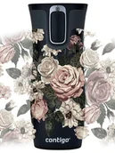 Kubki termiczne - Kubek termiczny Contigo West Loop 2.0 470 ml - Glamour Kwiaty - czarny - miniaturka - grafika 1