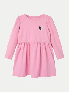 NAME IT Sukienka codzienna 13235237 Różowy Regular Fit - Sukienki i spódniczki dla dziewczynek - miniaturka - grafika 1