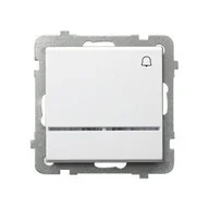 Wyłączniki światła i elektryczne - Ospel Sonata biały łącznik dzwonkowy ŁP-6RS/m/00 ŁP-6RS/m/00 - miniaturka - grafika 1