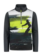 Bluzy dla chłopców - CMP Bluza polarowa w kolorze zielono-czarnym - miniaturka - grafika 1