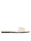 Klapki i japonki damskie - Calvin Klein Klapki Square Flat Sandal Emblem HW0HW03128 Żółty - miniaturka - grafika 1