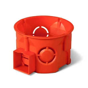 Onnline Puszka podtynkowa PRO PK-60F łączeniowa płytka, czerwona, IP 20 - Puszki elektryczne i akcesoria - miniaturka - grafika 1